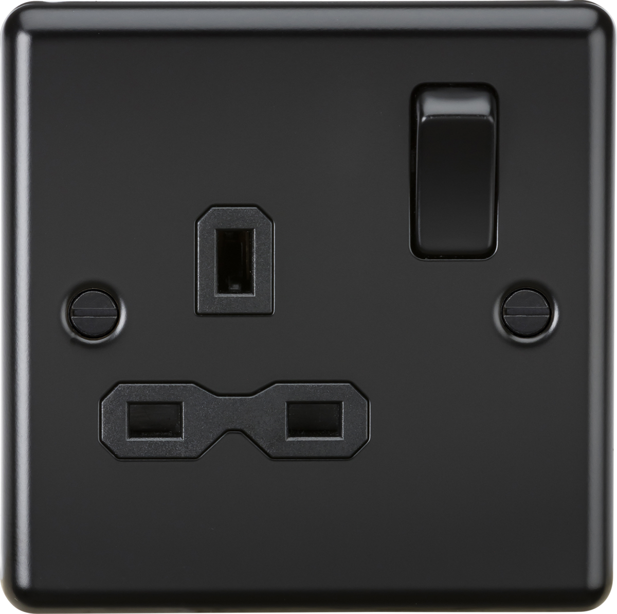 Knightsbridge CL7MBB 1 Gang 13A DP Switched Socket Matt Black