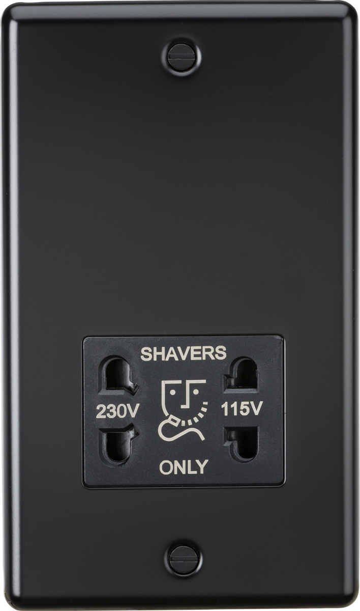 Knightsbridge CL89MB Shaver Socket Matt Black