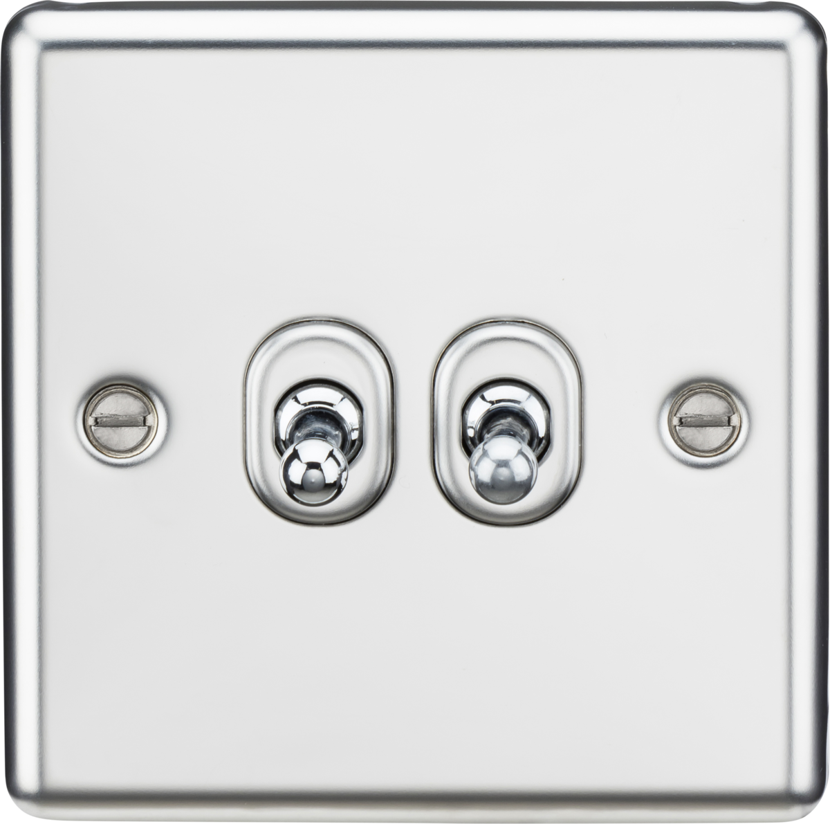 Knightsbridge CLTOG2PC 2 Gang 2 Way Toggle Switch Polished Chrome