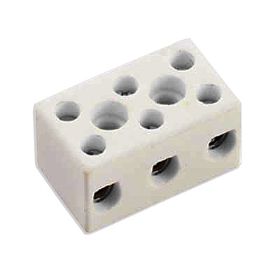 Deligo CP153 15A 3 Way Porcelain Connector