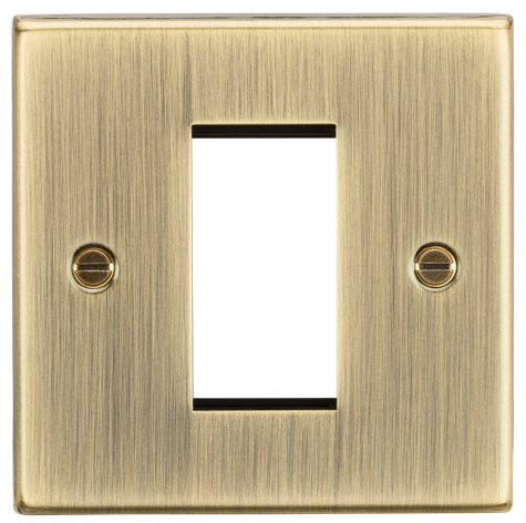 Knightsbridge CS1GAB 1 Gang 1 Module Euromodule Faceplate Antique Brass