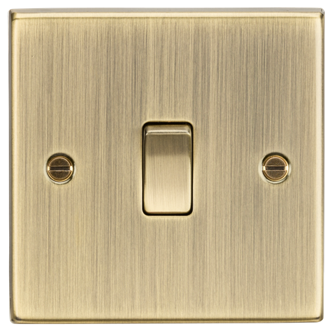 Knightsbridge CS12AB 1 Gang Intermediate Switch Antique Brass