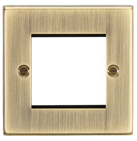 Knightsbridge CS2GAB 1 Gang 2 Module Euromodule Faceplate Antique Brass