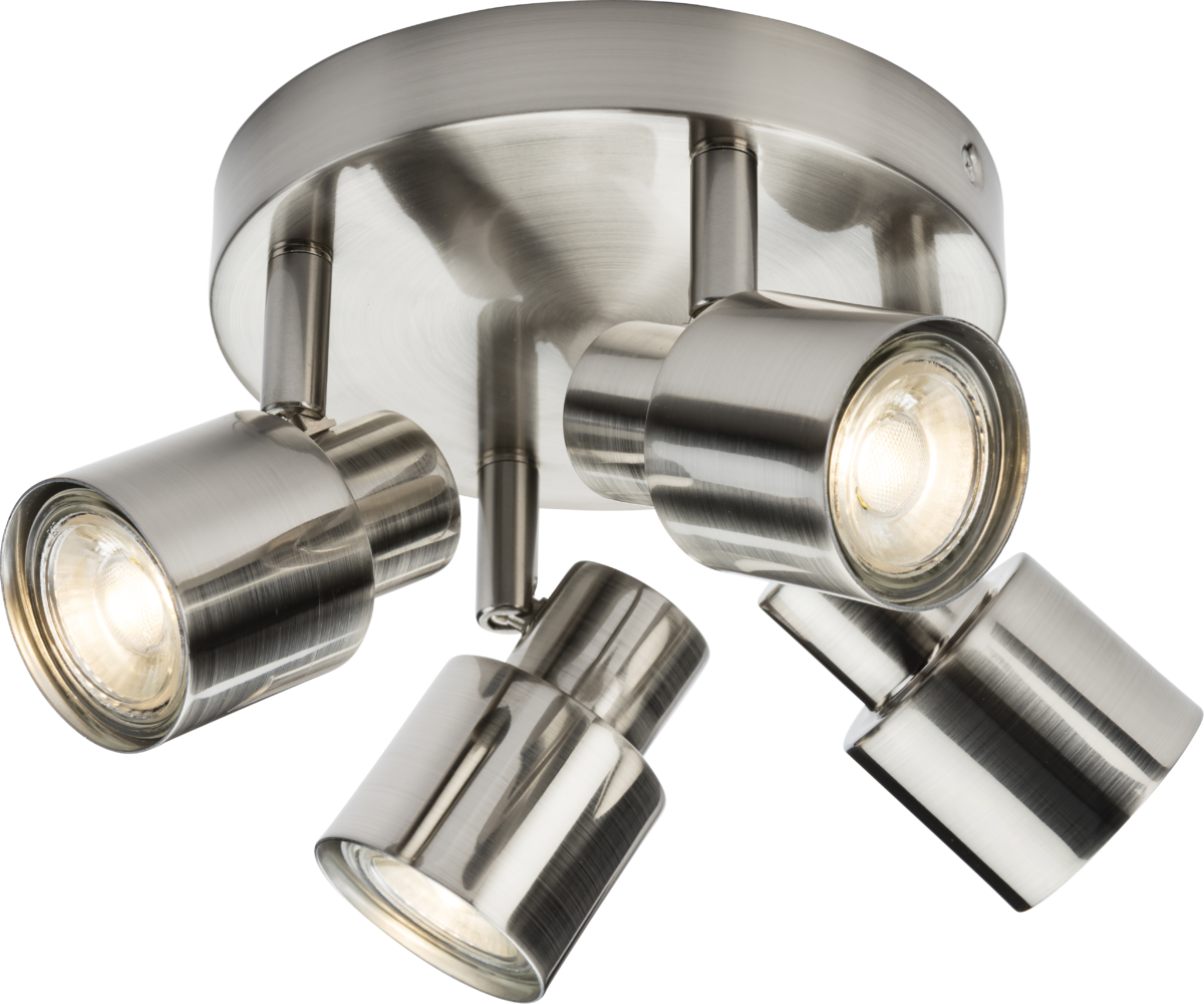 Knightsbridge CSP3BC  4 x GU10 Spotlight Brushed Chrome