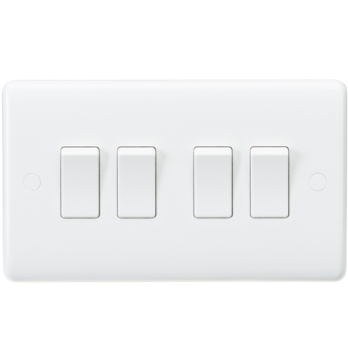 Knightsbridge CU4100 4 Gang 2 Way Switch White Moulded