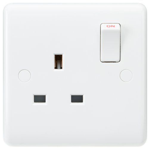 Knightsbridge CU7000 1 Gang 13A DP Switched Socket White Moulded