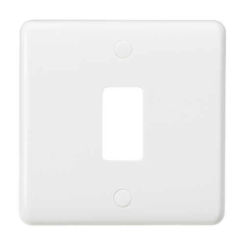 Knightsbridge CUG1 1 Gang Grid Faceplate White Moulded