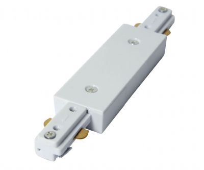 Forum CUL-21645 White Track Double Live End Connector 240V