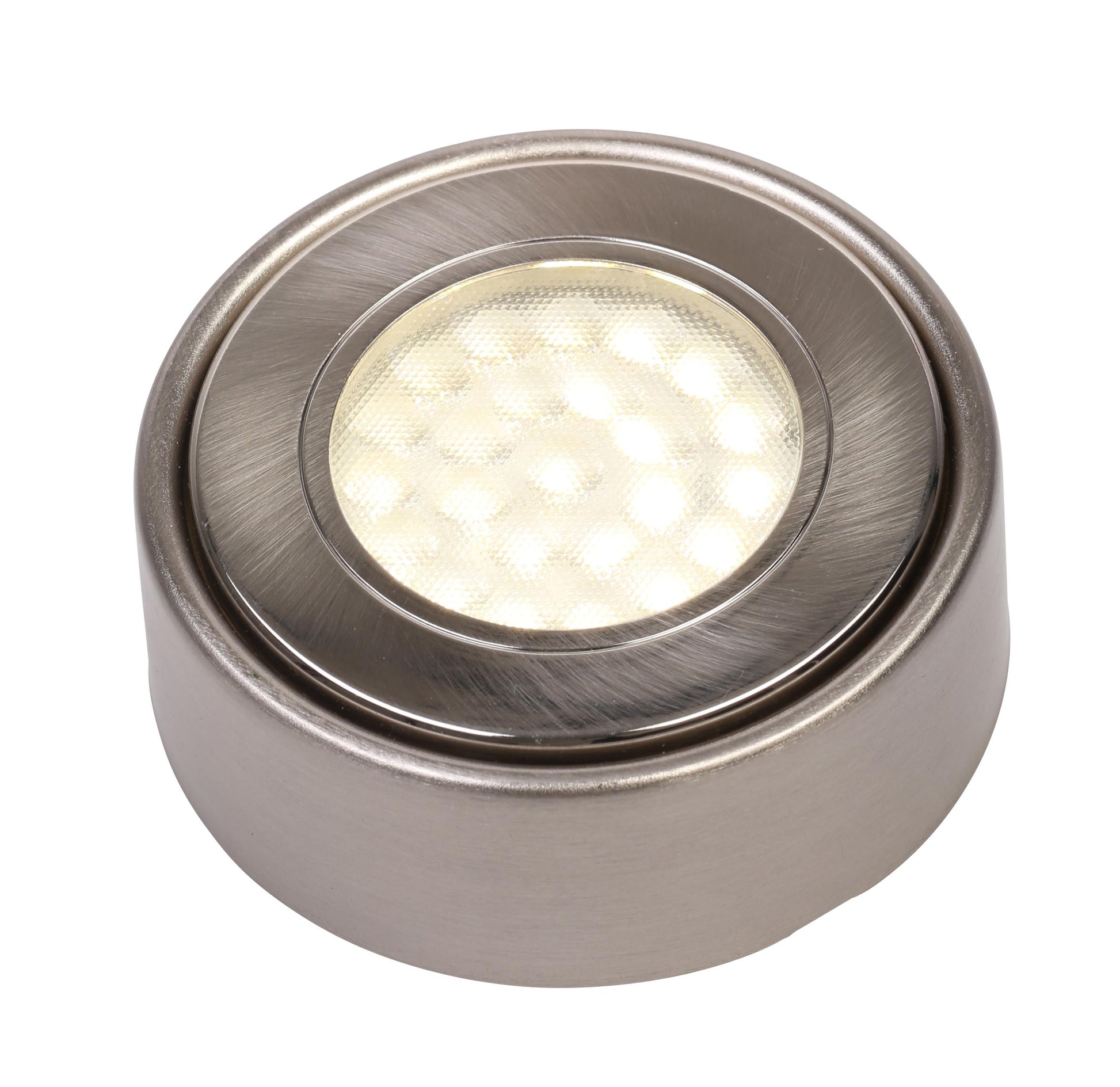 Forum CUL-25218 Laghetto 1.5W LED Round Under Cabinet Light Satin Nickel 6000K