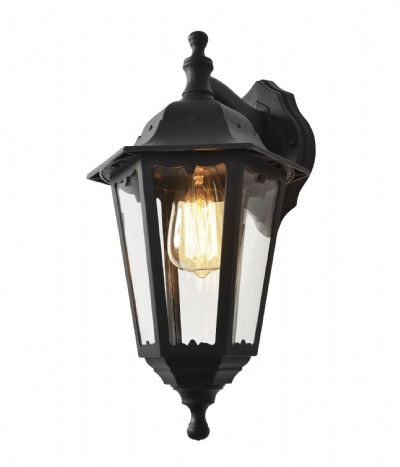 Forum CZ-25145-BLK Bianca E27 Black Wall Lantern IP44