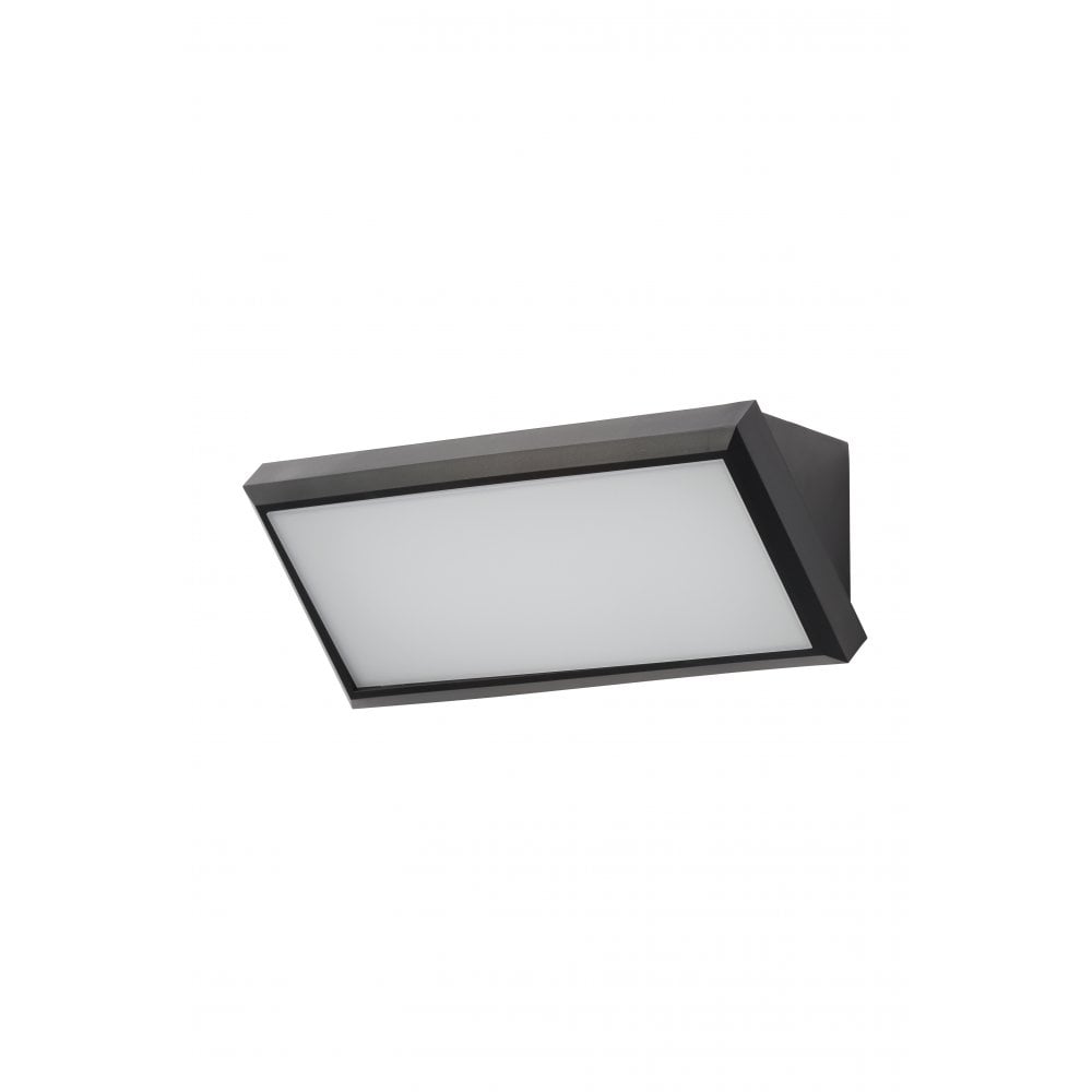 Forum CZ-31746-BLK Luton 12W LED Black Wedge Wall Light IP65