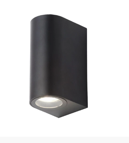 Forum CZ-35705-BLK Iona 2 x GU10 Up / Down Wall Light Black IP44