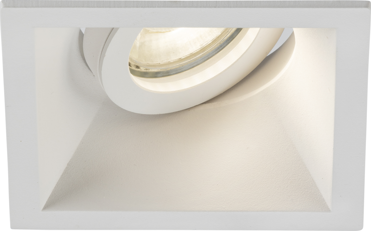 Knightsbridge DIB1TSW  GU10 Tilt Square Anti-Glare Downlight White