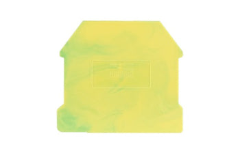 Switchtec DK10NC-PE Dinkle 10mm Din Rail Earth Terminal End Cover Green / Yellow