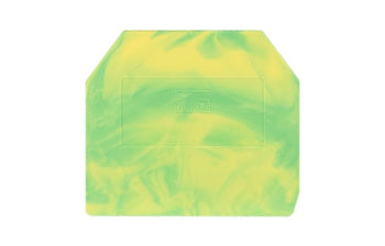 Switchtec DK16NC-PE Dinkle 16mm Din Rail Earth Terminal End Cover Green / Yellow