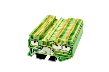 Switchtec DP1.5-TN-PE Dinkle 1.5mm 3 Way Din Rail Earth Terminal Green / Yellow