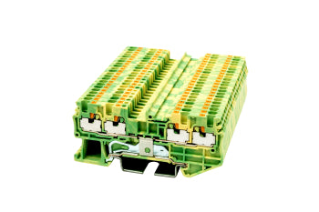 Switchtec DP1.5-TR-PE Dinkle 1.5mm 4 Way Din Rail Earth Terminal Green / Yellow