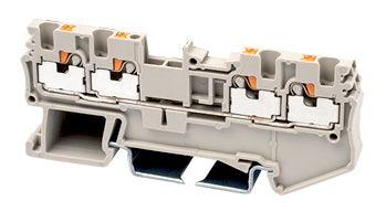 Switchtec DP1.5-TR Dinkle 1.5mm 4 Way Din Rail Terminal Grey