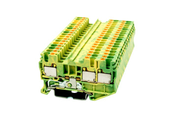 Switchtec DP2.5-TN-PE Dinkle 2.5mm 3 Way Din Rail Earth Terminal Green / Yellow