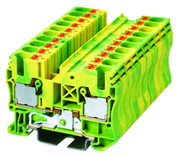 Switchtec DP6-PE Dinkle 6mm Din Rail Earth Terminal Green / Yellow