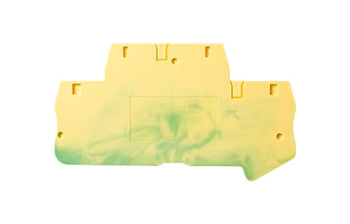 Switchtec DPP1.5C-YG Dinkle 1.5mm Double Level Din Rail Earth Terminal End Cover Green / Yellow