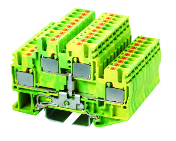 Switchtec DPP2.5-PE Dinkle 2.5mm Double Level Din Rail Earth Terminal Green / Yellow