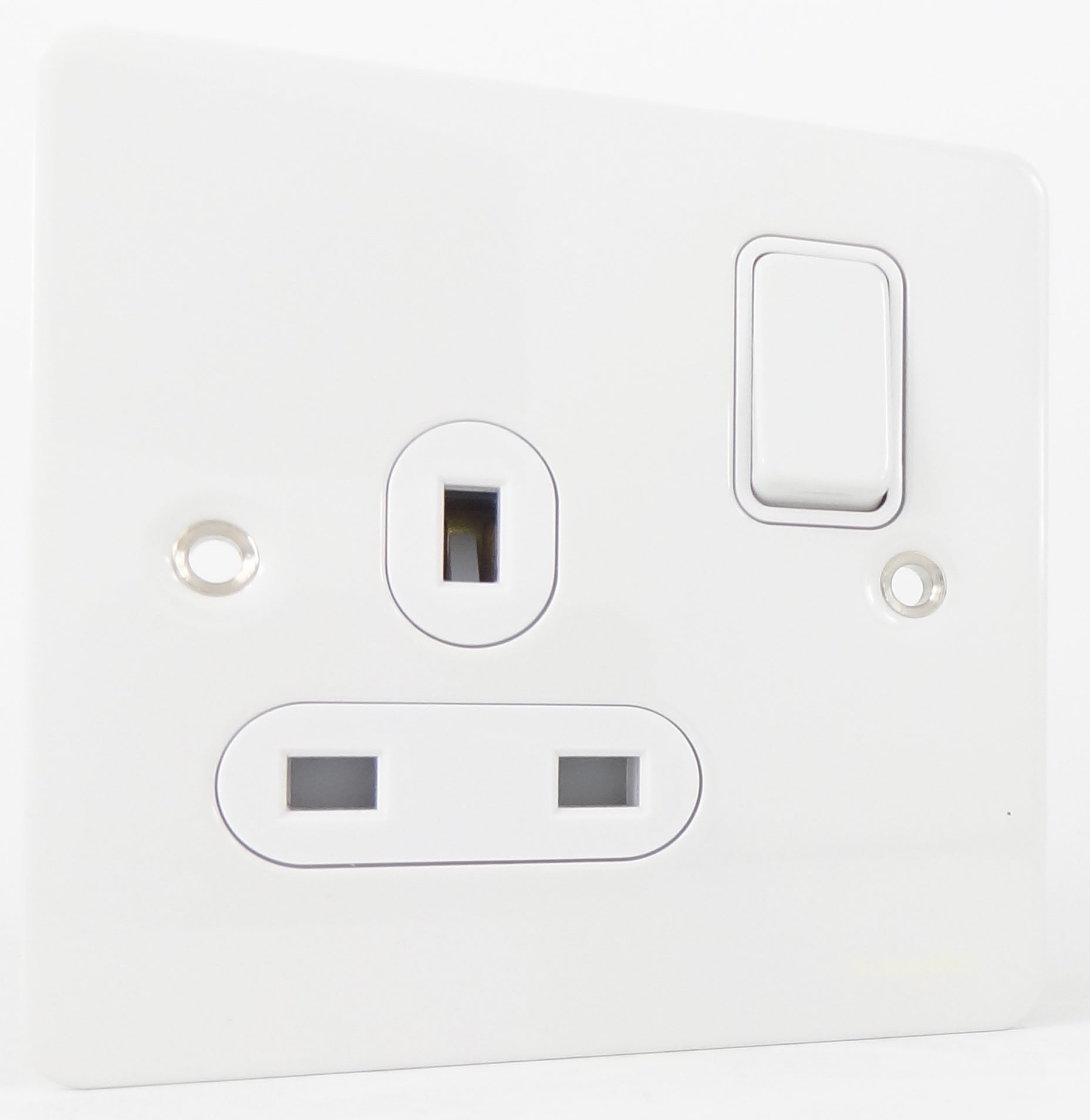 Schneider GU3210DWPW 1 Gang 13A DP Switched Socket White Metal