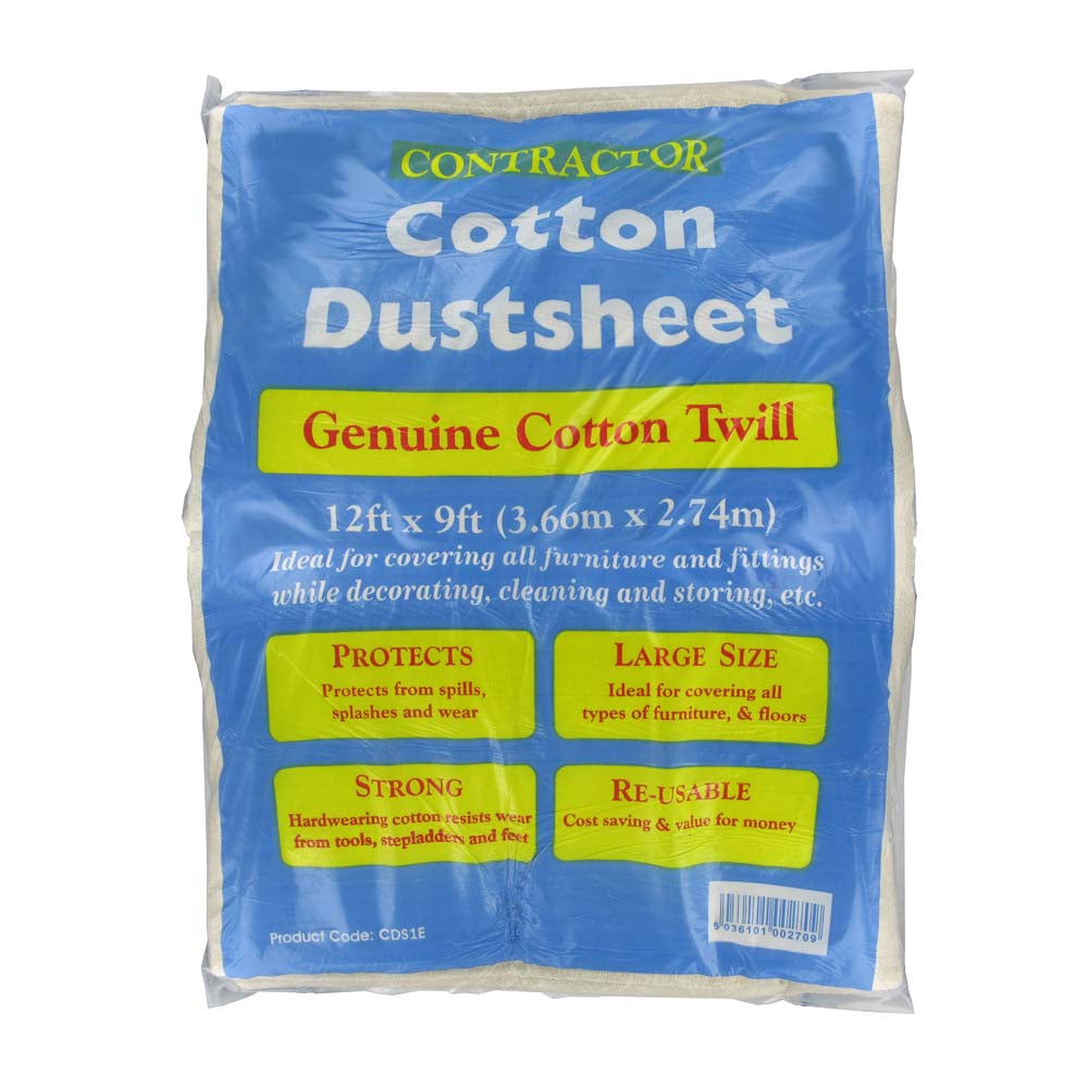 Deligo DSL 12'' x 9'' Cotton Dust Sheets (Laminated Black)