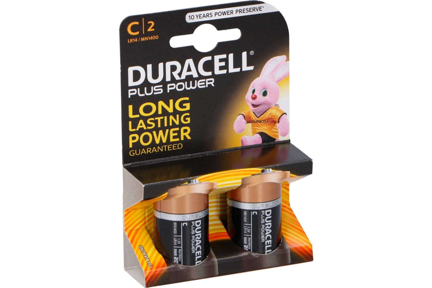 Duracell Plus Power MN1400B2 C Type Battery 2 Pack