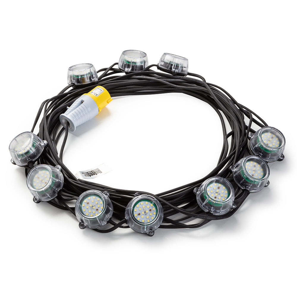 Defender E89354 50W 110V Heavy Duty LED Encapsulated Festoon String Lights 22m