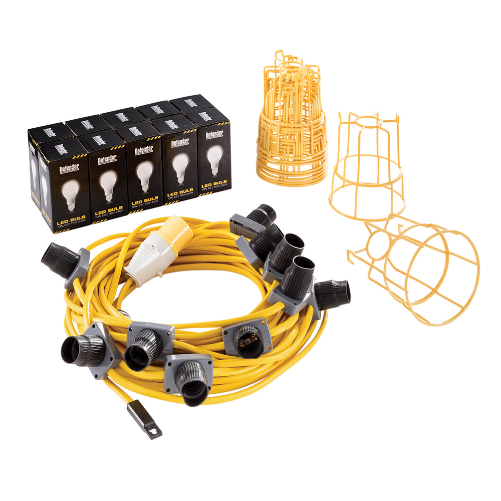 Defender E89811 110V 100W LED ES Festoon Kit 22m