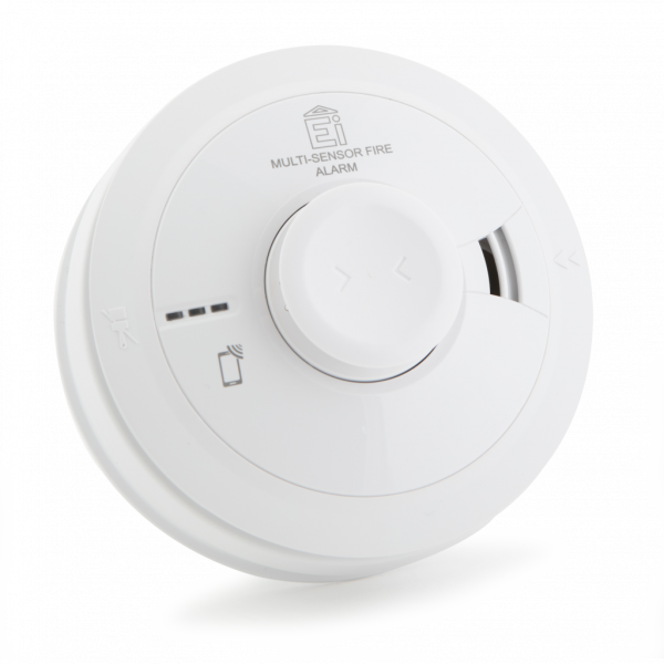 Aico EI3024 Multi Sensor Heat and Optical Smoke Alarm with 10 Year Rechargable Lithium Battery