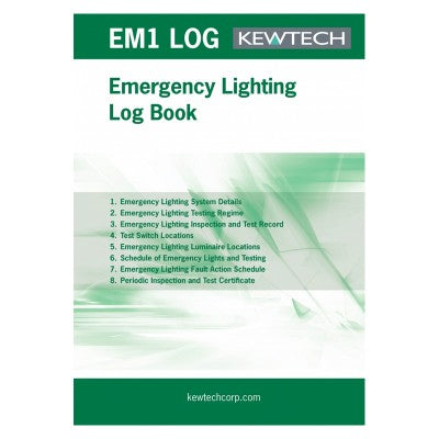 Kewtech EMLOG Emergency Lighting Log Book