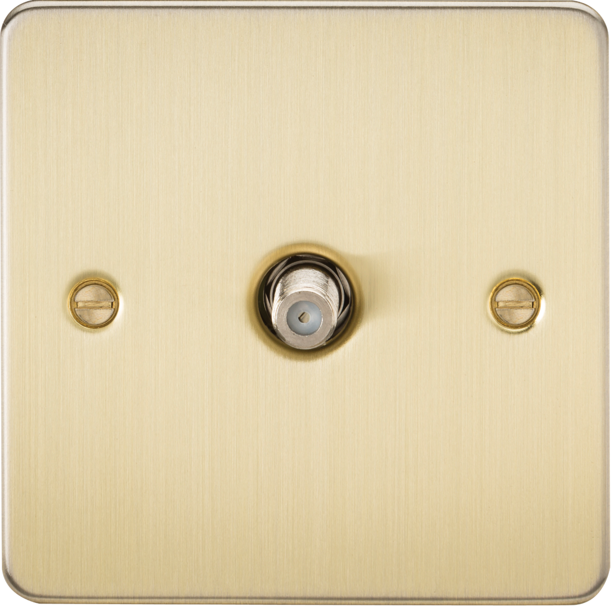 Knightsbridge FP0150BB 1 Gang Satellite Outlet (Non Isolated) Brushed Brass