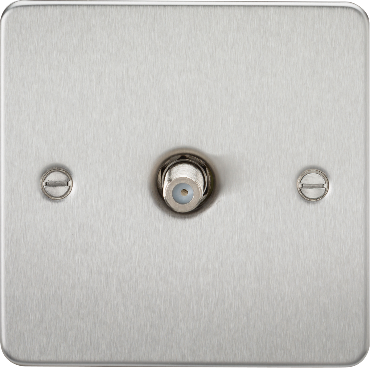 Knightsbridge FP0150BC 1 Gang Satellite Outlet (Non Isolated) Brushed Chrome