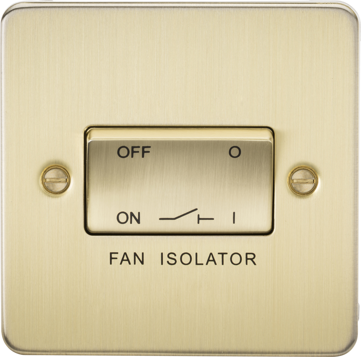 Knightsbridge FP1100BB 1 Gang TP Fan Isolator Switch Brushed Brass