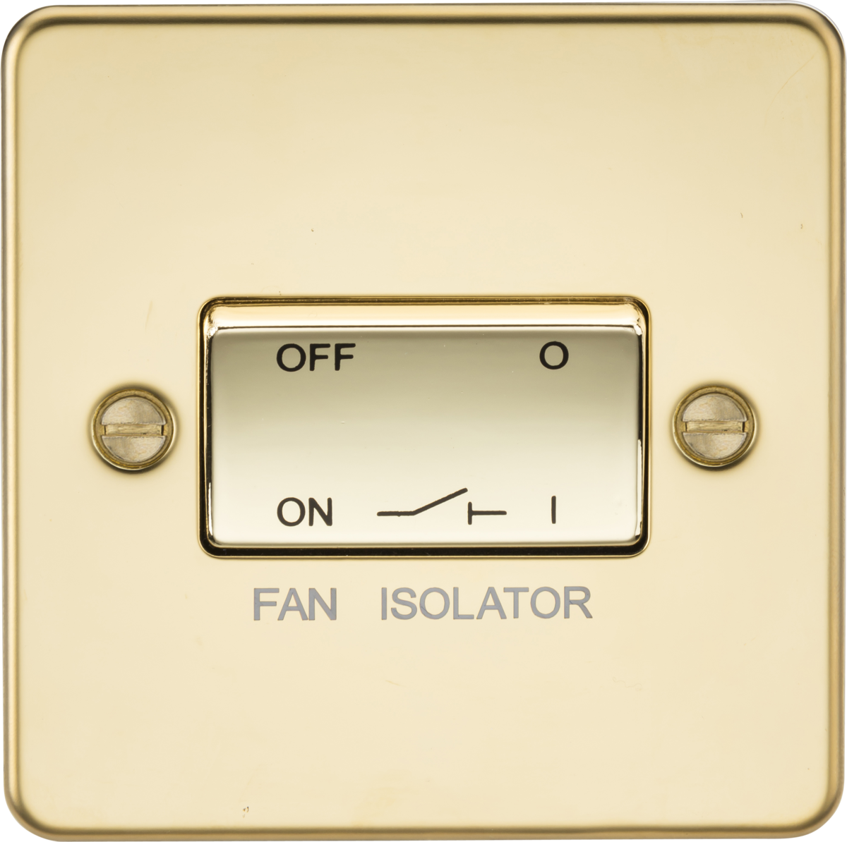 Knightsbridge FP1100PB 1 Gang TP Fan Isolator Switch Polished Brass