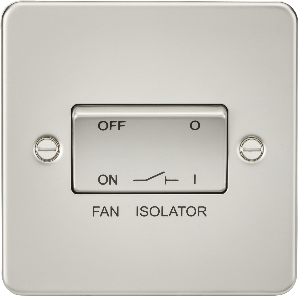 Knightsbridge FP1100PL 1 Gang TP Fan Isolator Switch Matt Pearl