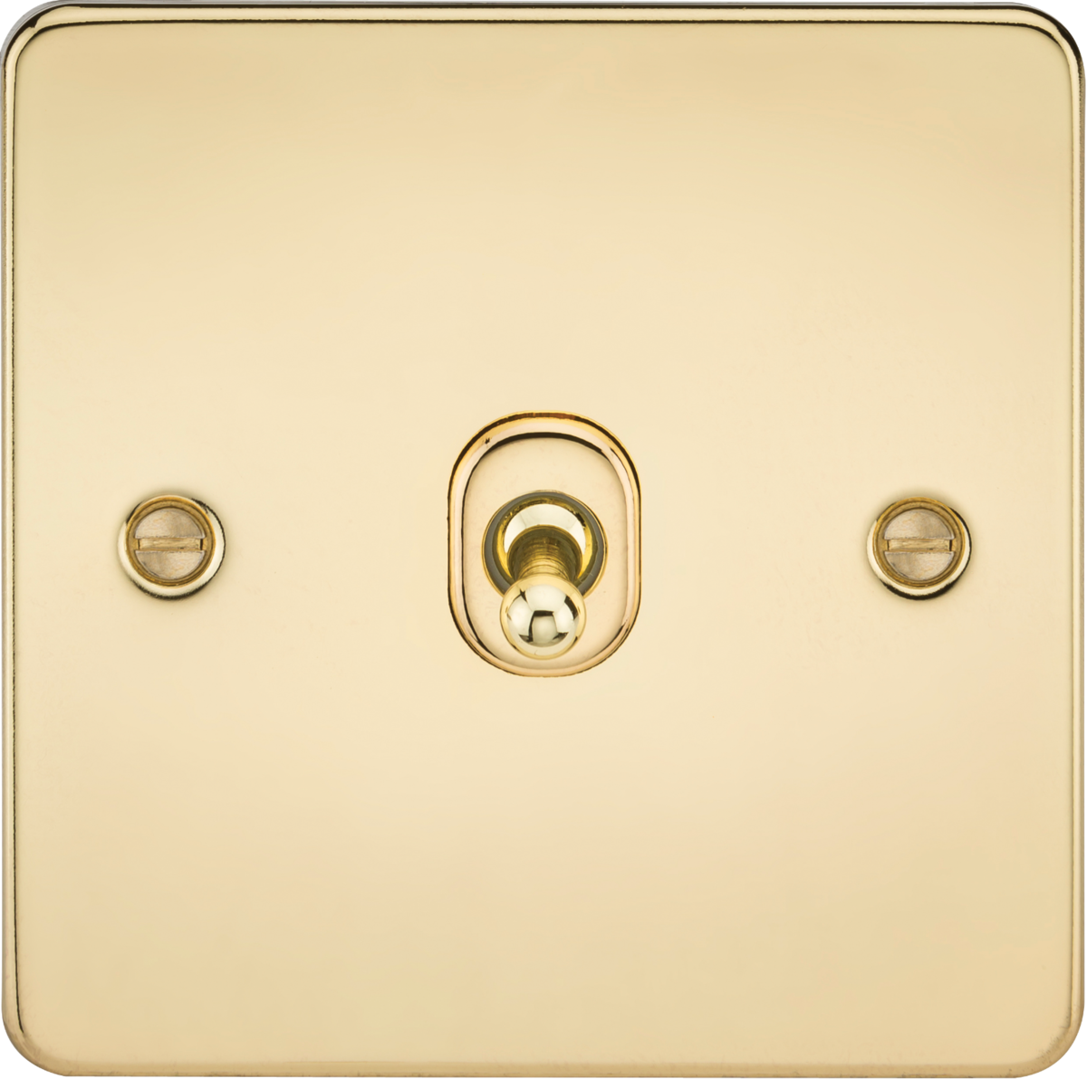 Knightsbridge FP1TOGPB 1 Gang 2 Way Toggle Switch Polished Brass