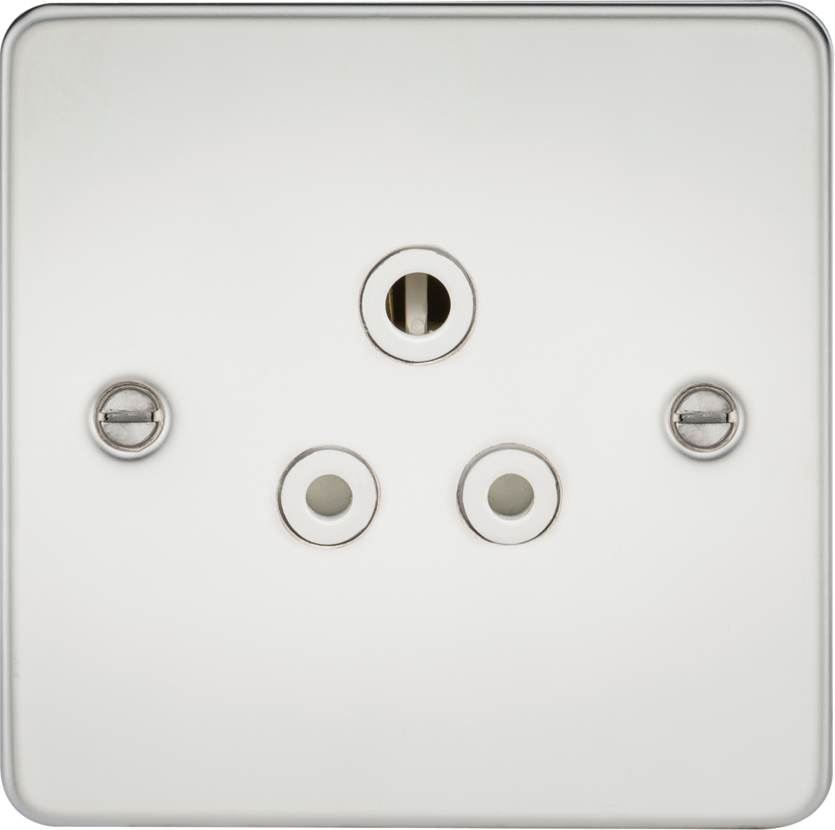 Knightsbridge FP5APCW 1 Gang 5A Unswitched Socket Polished Chrome White Insert