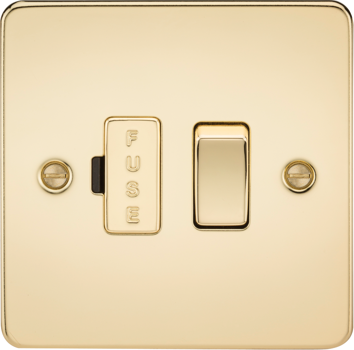 Knightsbridge FP6300PB 13A DP Switched Spur Polished Brass