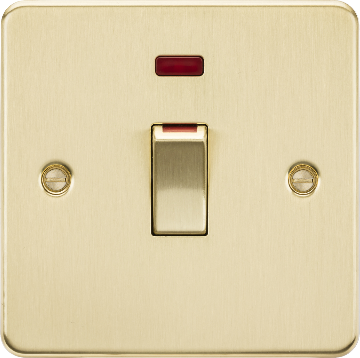 Knightsbridge FP81MNBB 1 Gang 45A DP Switch with Neon Brushed Brass