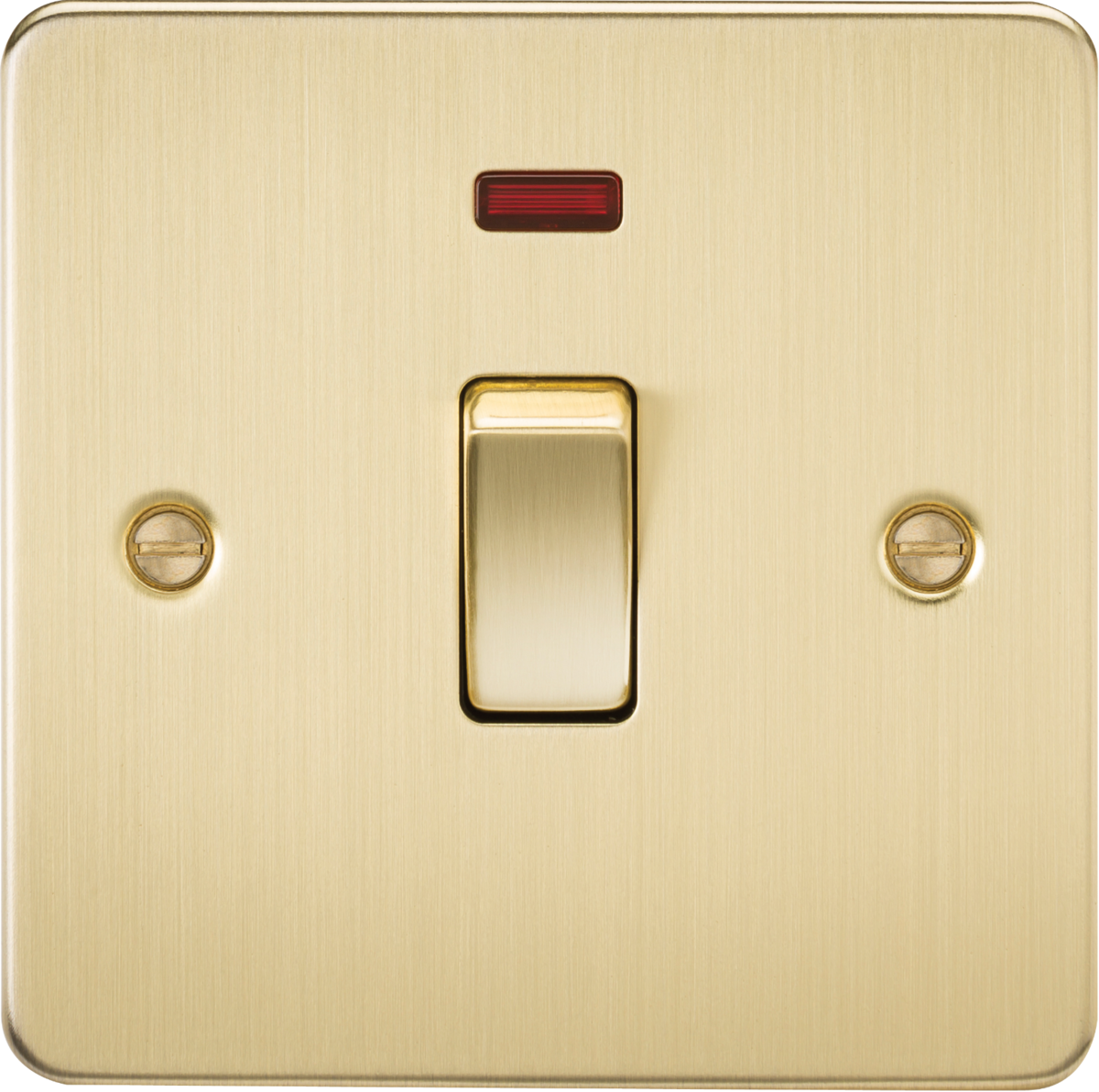 Knightsbridge FP8341NBB 1 Gang 20A DP Switch with Neon Brushed Brass