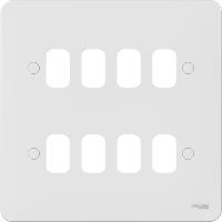 Schneider GGBL08G 8 Gang Grid Faceplate