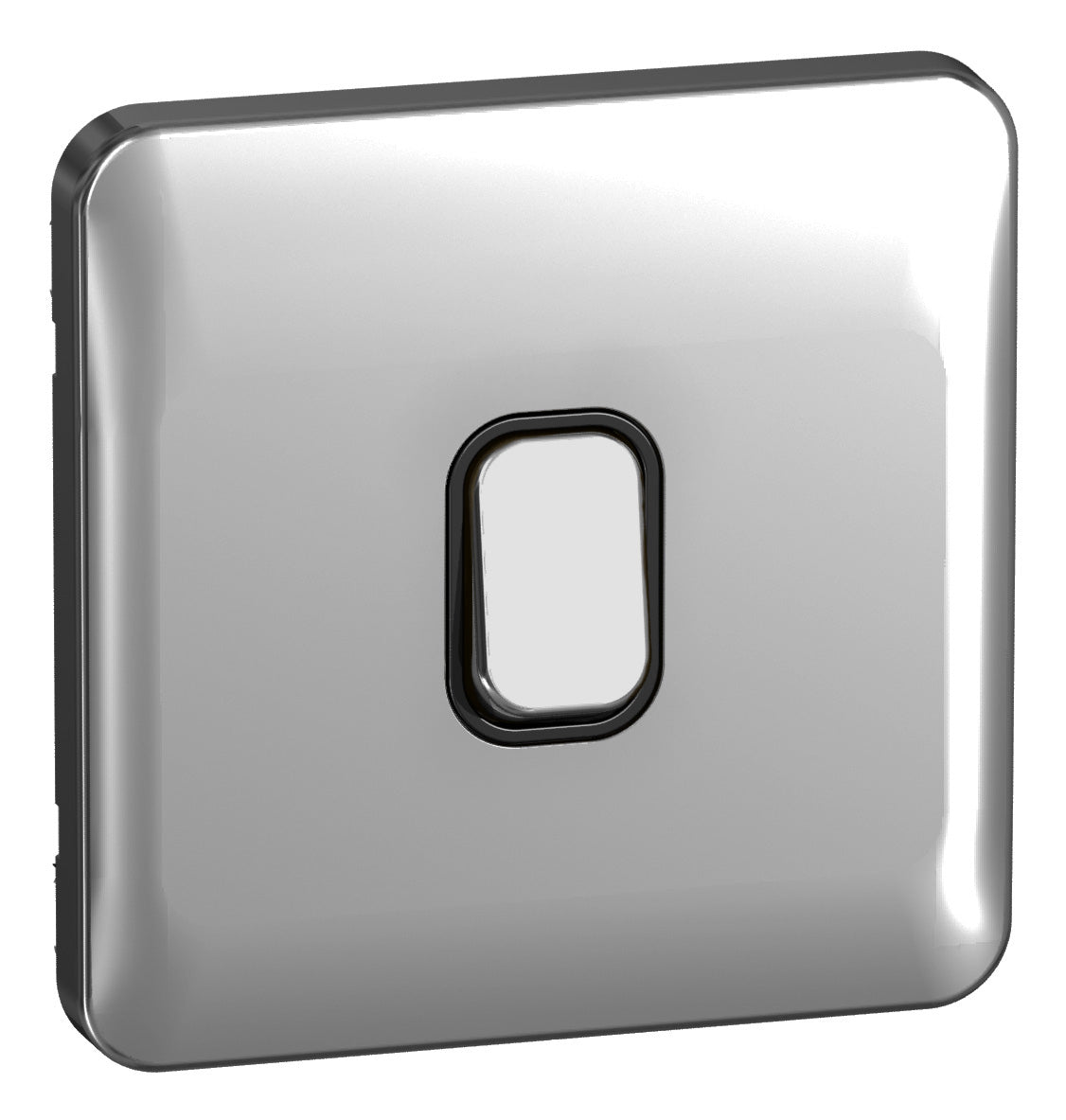 Schneider GGBL1012BPC 1 Gang 2 Way Switch Polished Chrome Black Insert