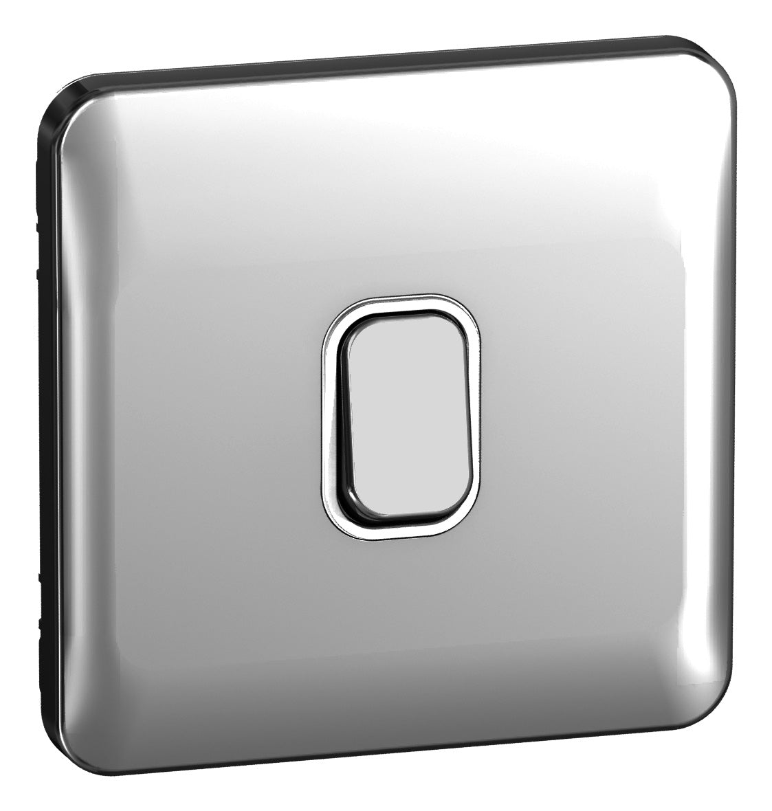 Schneider GGBL1012RWPCS 1 Gang 2 Way Retractive Switch Polished Chrome White Insert