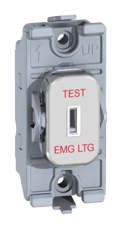 Schneider GGBL20DPKELPC 20A DP Emergency Lighting Key Switch Module Polished Chrome