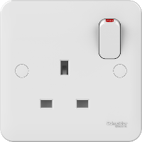 Schneider GGBL3010 1 Gang 13A Switched Socket