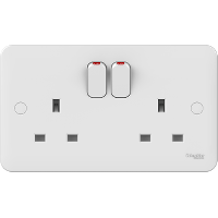 Schneider GGBL3020 2 Gang 13A Switched Socket