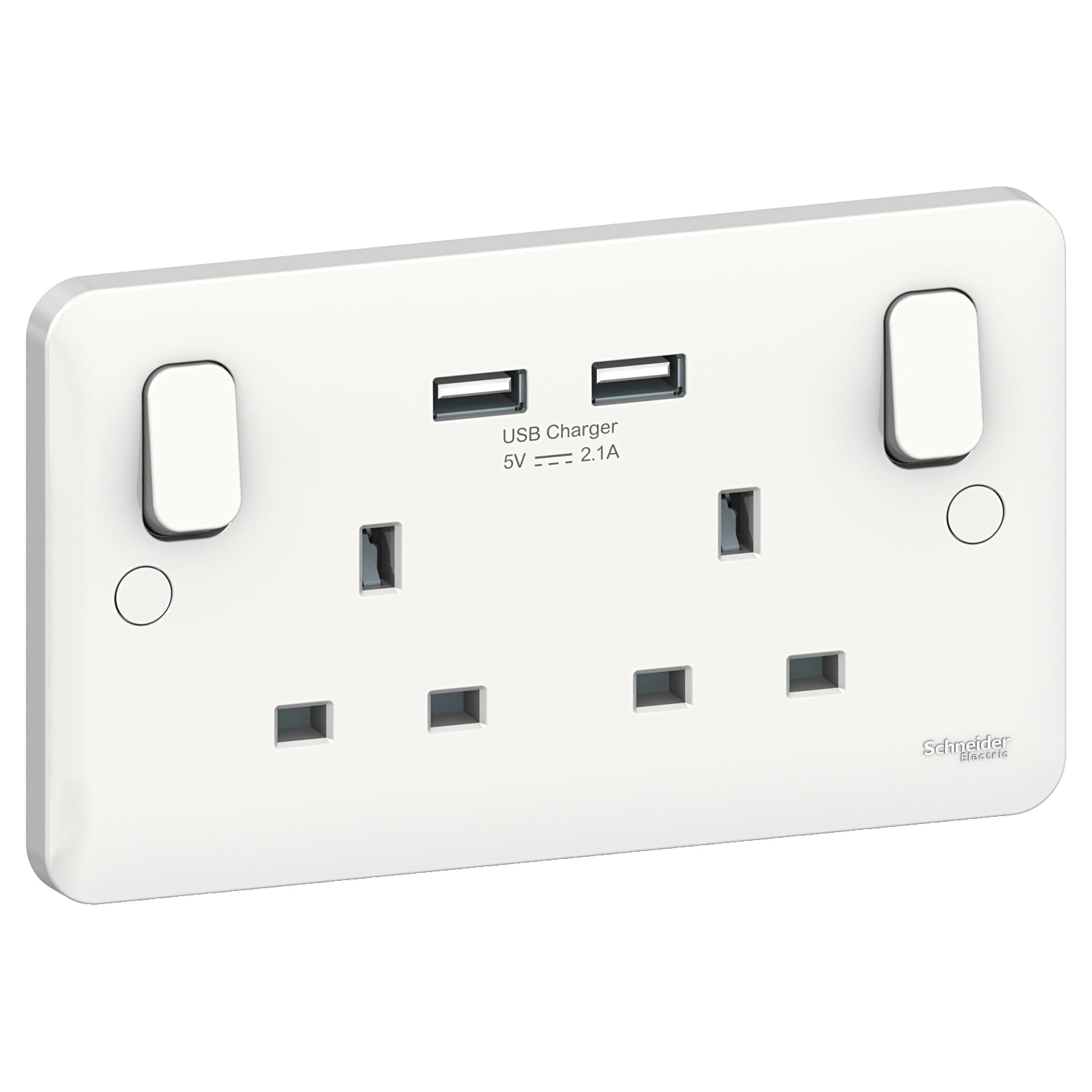 Schneider GGBL30202USBAS 2 Gang USB Socket